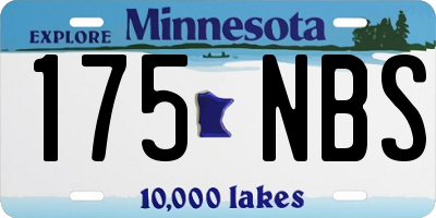 MN license plate 175NBS