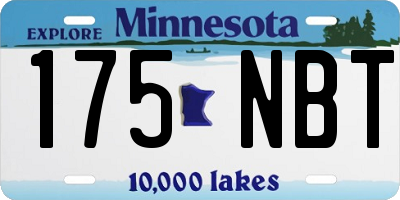 MN license plate 175NBT