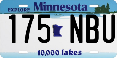 MN license plate 175NBU