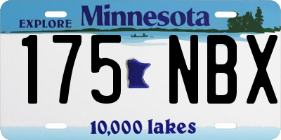 MN license plate 175NBX