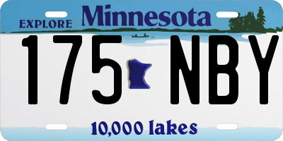 MN license plate 175NBY
