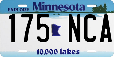 MN license plate 175NCA