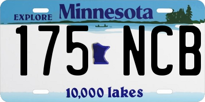 MN license plate 175NCB