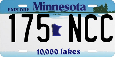 MN license plate 175NCC