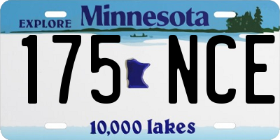 MN license plate 175NCE