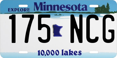 MN license plate 175NCG