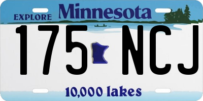 MN license plate 175NCJ