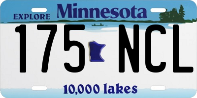 MN license plate 175NCL
