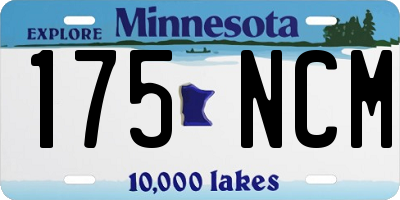 MN license plate 175NCM