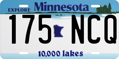 MN license plate 175NCQ