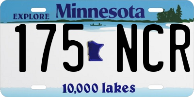 MN license plate 175NCR