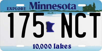 MN license plate 175NCT
