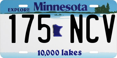 MN license plate 175NCV