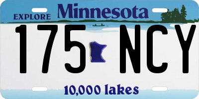 MN license plate 175NCY