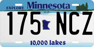 MN license plate 175NCZ