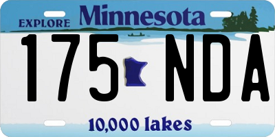 MN license plate 175NDA