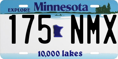 MN license plate 175NMX