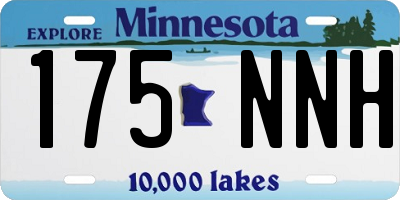 MN license plate 175NNH
