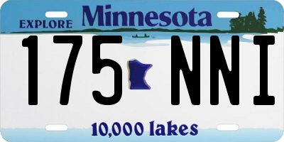 MN license plate 175NNI
