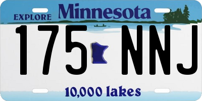 MN license plate 175NNJ