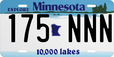 MN license plate 175NNN