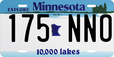 MN license plate 175NNO