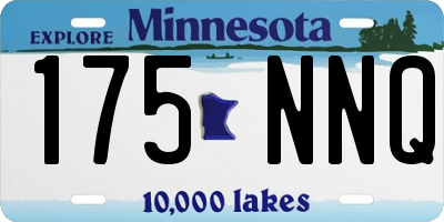 MN license plate 175NNQ