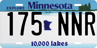 MN license plate 175NNR