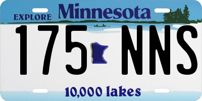 MN license plate 175NNS