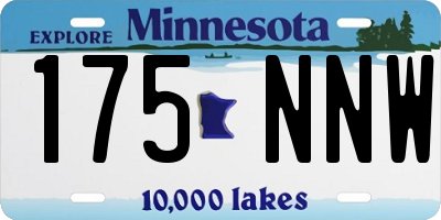 MN license plate 175NNW