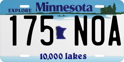 MN license plate 175NOA