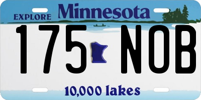 MN license plate 175NOB