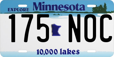 MN license plate 175NOC