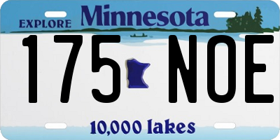 MN license plate 175NOE
