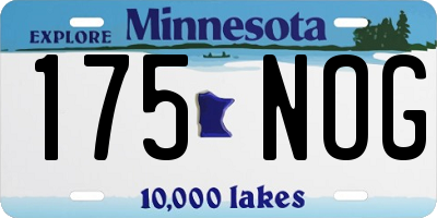 MN license plate 175NOG