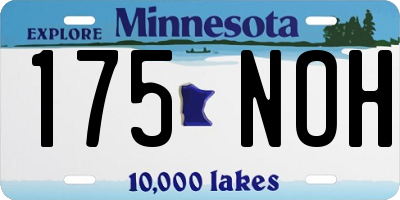 MN license plate 175NOH
