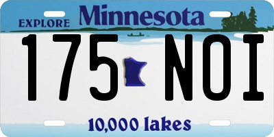 MN license plate 175NOI