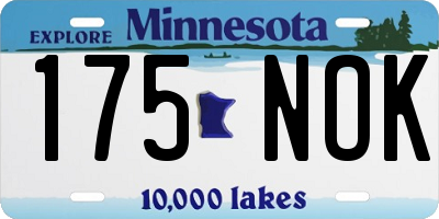 MN license plate 175NOK