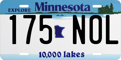 MN license plate 175NOL
