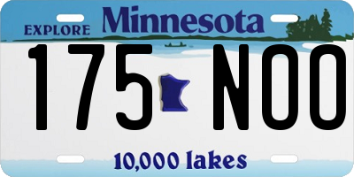 MN license plate 175NOO