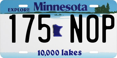 MN license plate 175NOP