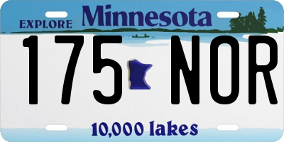 MN license plate 175NOR