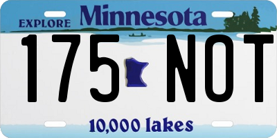 MN license plate 175NOT