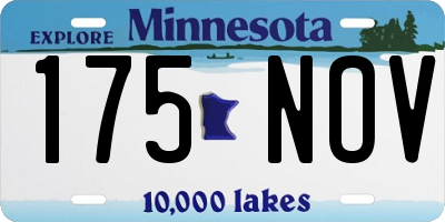 MN license plate 175NOV