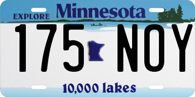 MN license plate 175NOY