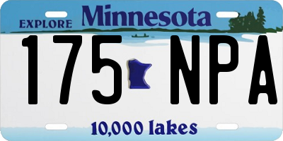 MN license plate 175NPA