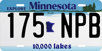 MN license plate 175NPB