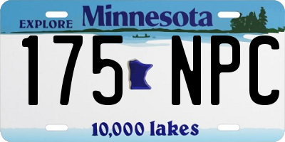 MN license plate 175NPC