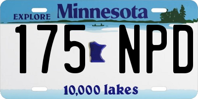 MN license plate 175NPD