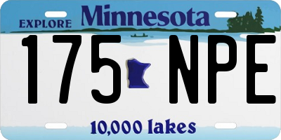 MN license plate 175NPE